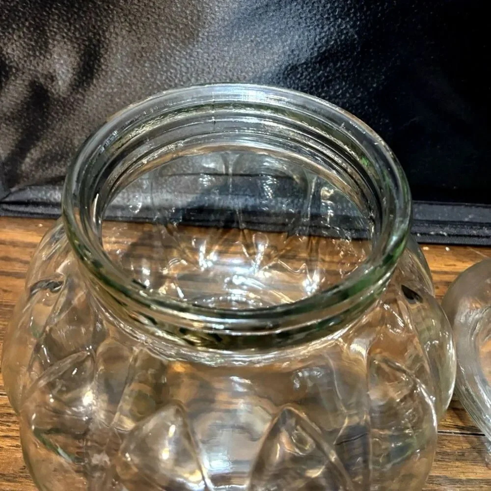 Vintage Glass Pumpkin Apothecary Jar 10
